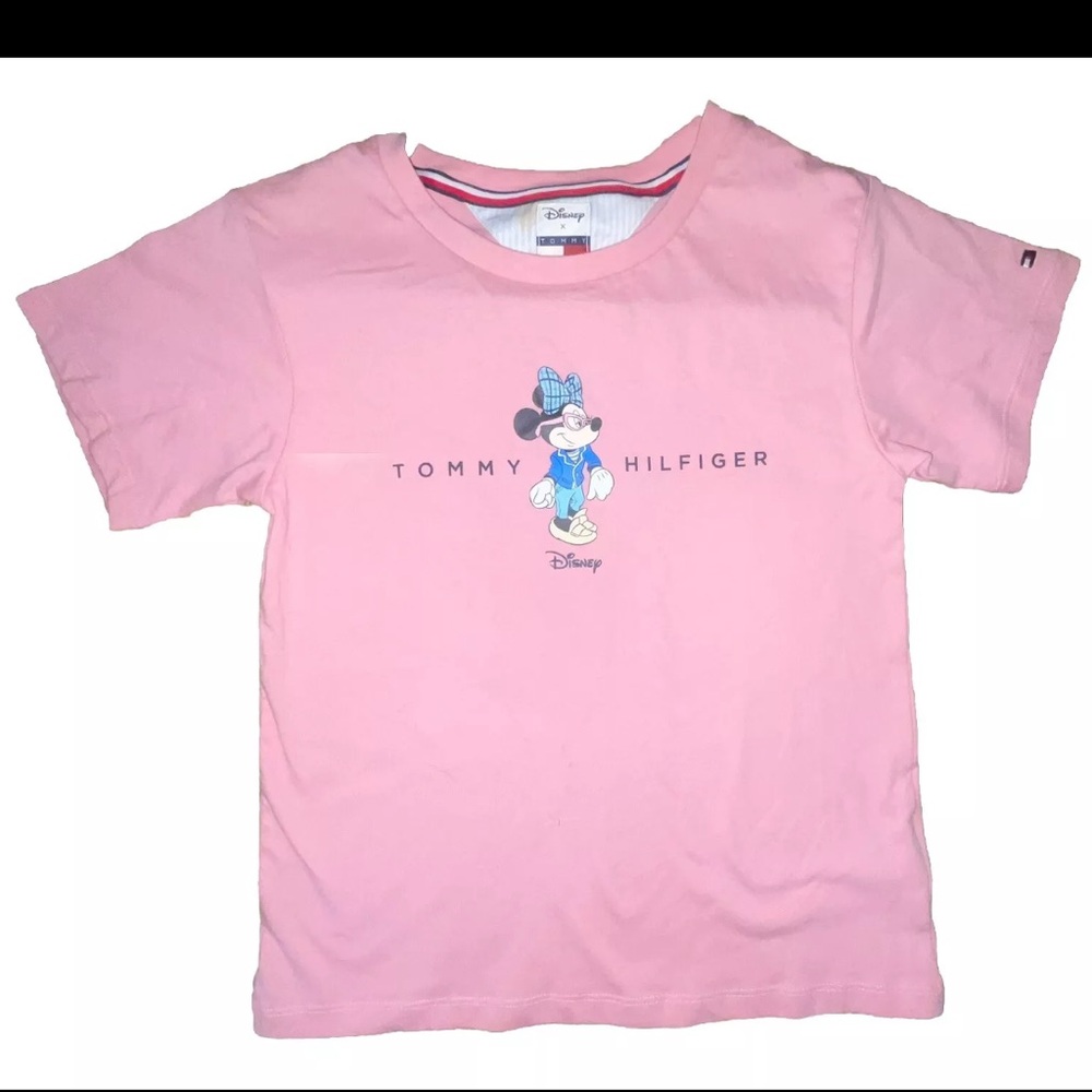 Disney x Tommy Hilfiger Youth Girls Medium (8/10) Pink T Shirt - Description -